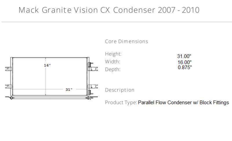 Mack Granite Vision CX Náhradné diely nezaradené