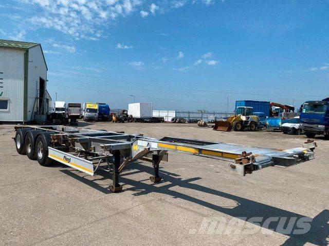 Fliegl trailer for containers galvanized frame vin 319 Skeletové návesy