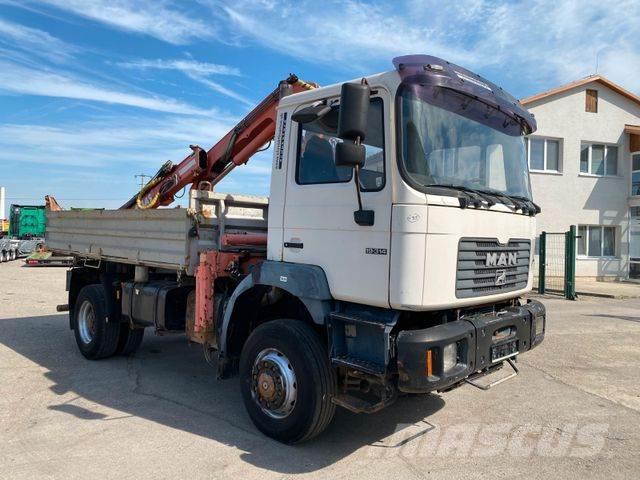 MAN F2000 19.314FA 4x4 threesidid kipper,crane, 324 Vyklápacie nákladné vozidlá