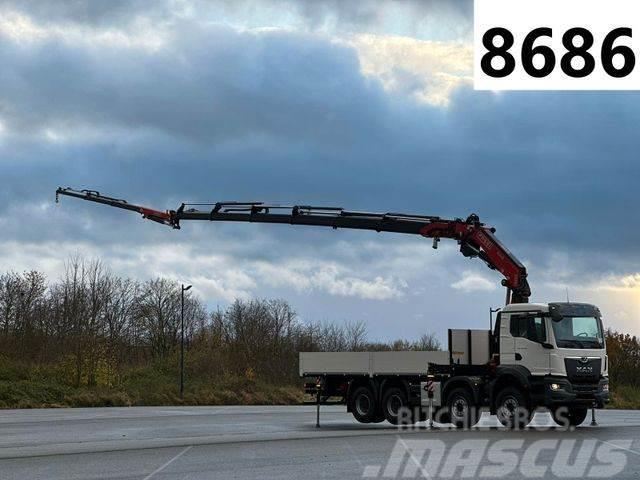 MAN TGS 35.470 8x4 Pritsche + FASSI F345RB Kran,JIB Plošinové nákladné automobily/nákladné automobily so sklápacími bočnicami