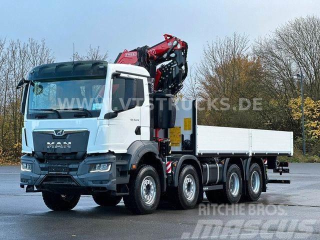 MAN TGS 35.470 8x4 Pritsche + FASSI F345RB Kran,JIB Plošinové nákladné automobily/nákladné automobily so sklápacími bočnicami