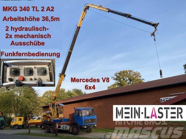 Mercedes-Benz 2622 V8 6x4 MKG 340 T2A2 36,5m Seilwinde Funk Autožeriavy, hydraulické ruky
