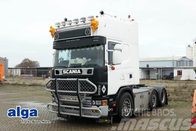Scania R 164 6x2, V8, Hydraulik, ADR, Klima,Lampenbügel Ťahače