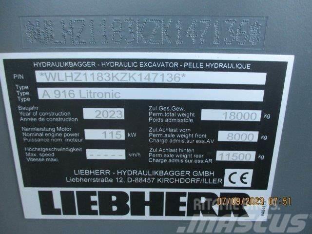 Liebherr A 916 Litronic G6.0-D Kolesové rýpadlá