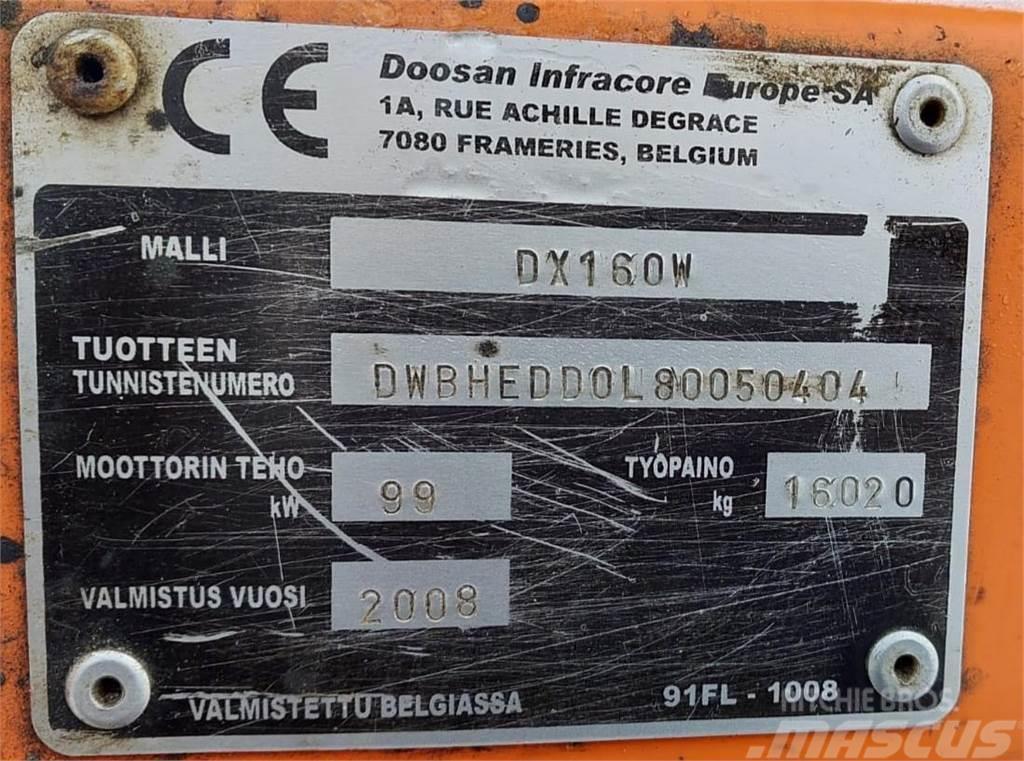 Doosan DX160W Kolesové rýpadlá