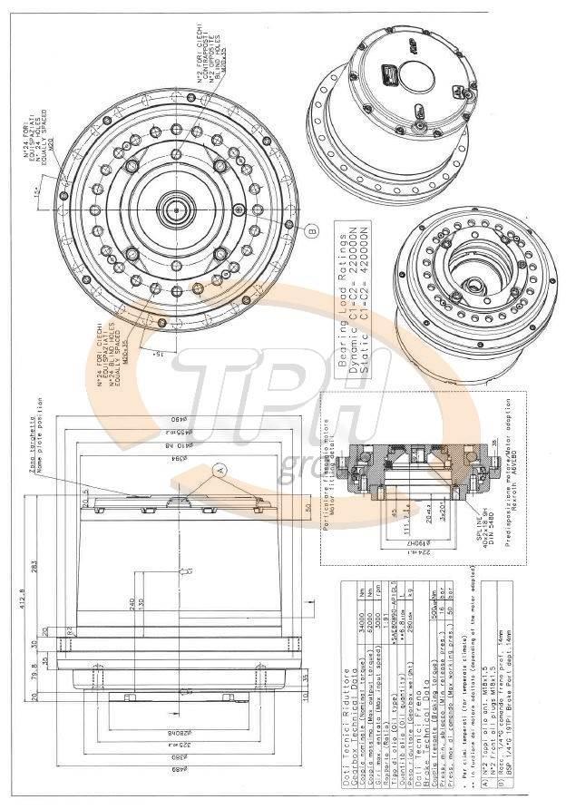  PMP 2502421 Fahrgetriebe Demag H30 Ďalšie komponenty