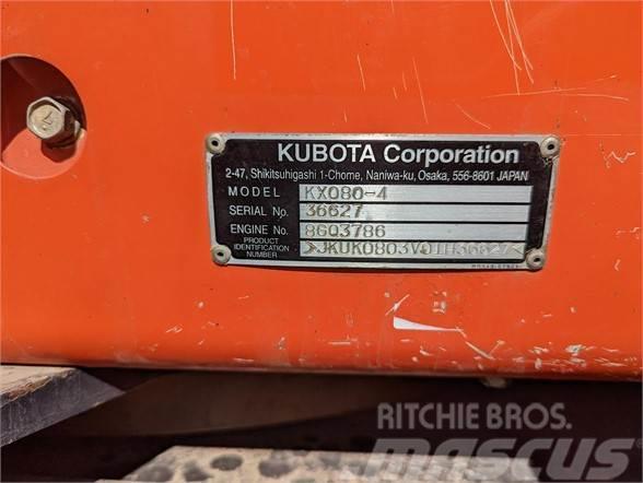 Kubota KX080-4 Pásové rýpadlá