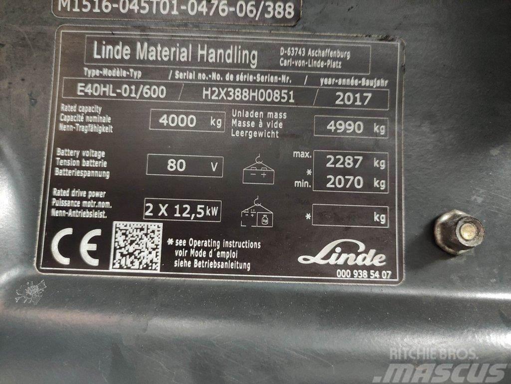 Linde E40HL-01/600-388 Akumulátorové vozíky