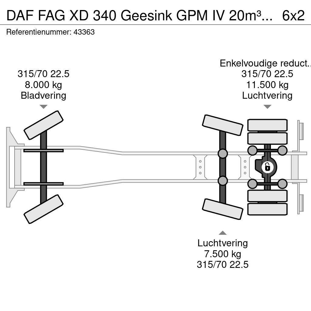 DAF FAG XD 340 Geesink GPM IV 20m³ GEC Smetiarske vozidlá