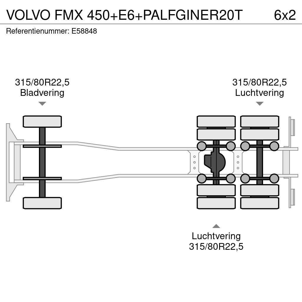 Volvo FMX 450+E6+PALFGINER20T Nosiče kontajnerov/Prepravníky kontajnerov