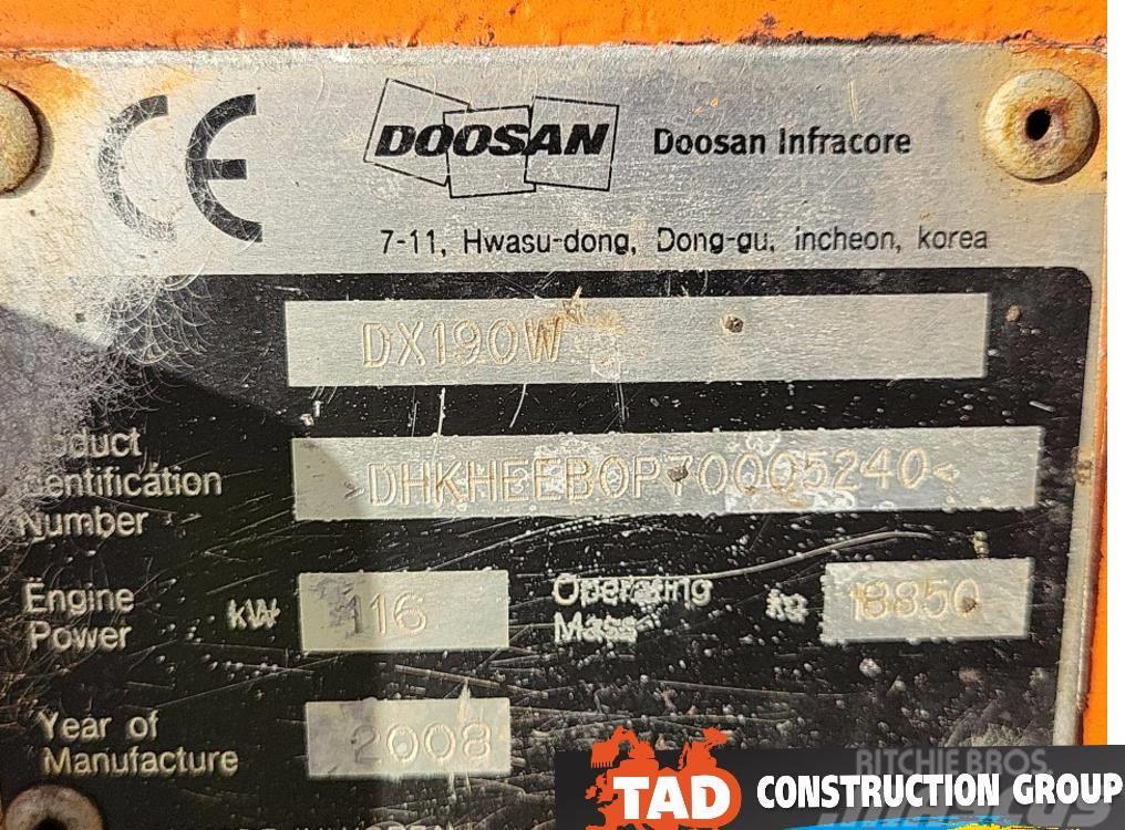 Doosan DX 190 W Kolesové rýpadlá