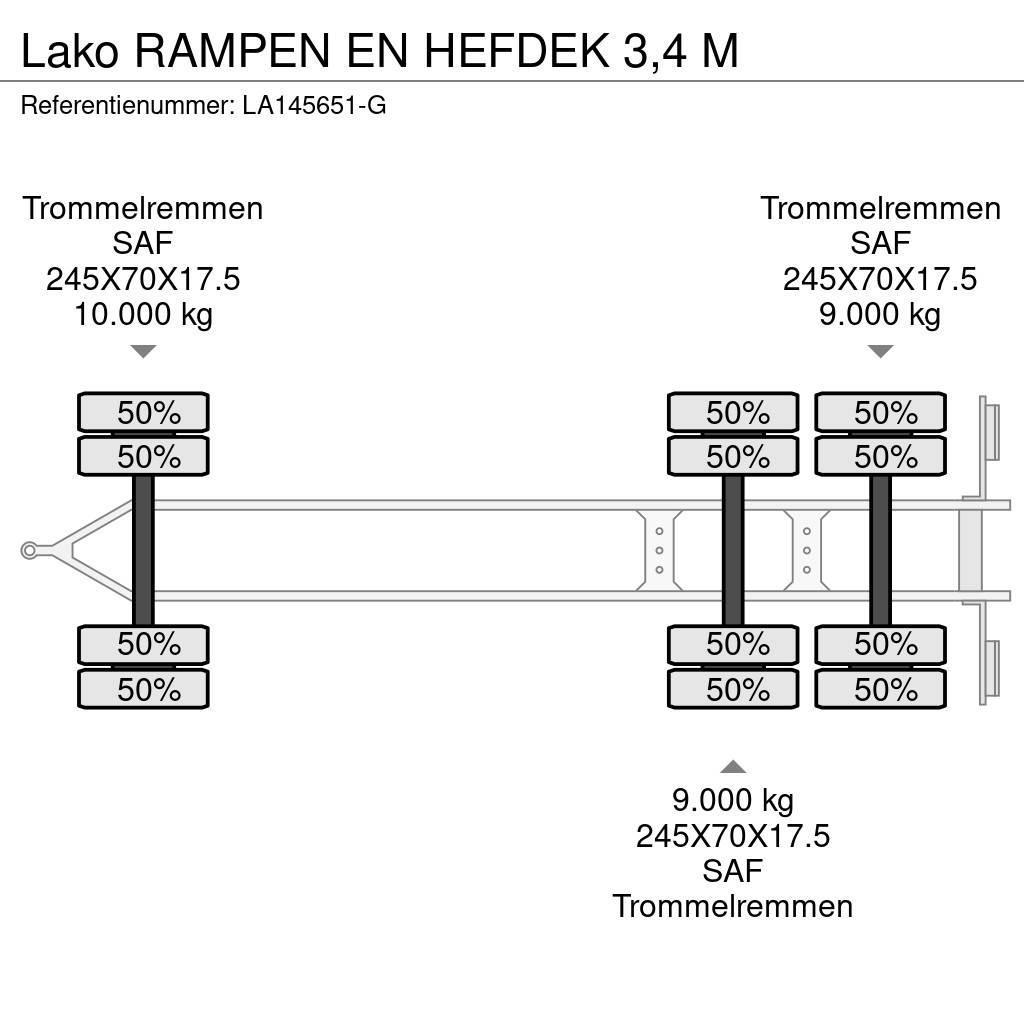Lako RAMPEN EN HEFDEK 3,4 M Nízko rámové nákladné automobily