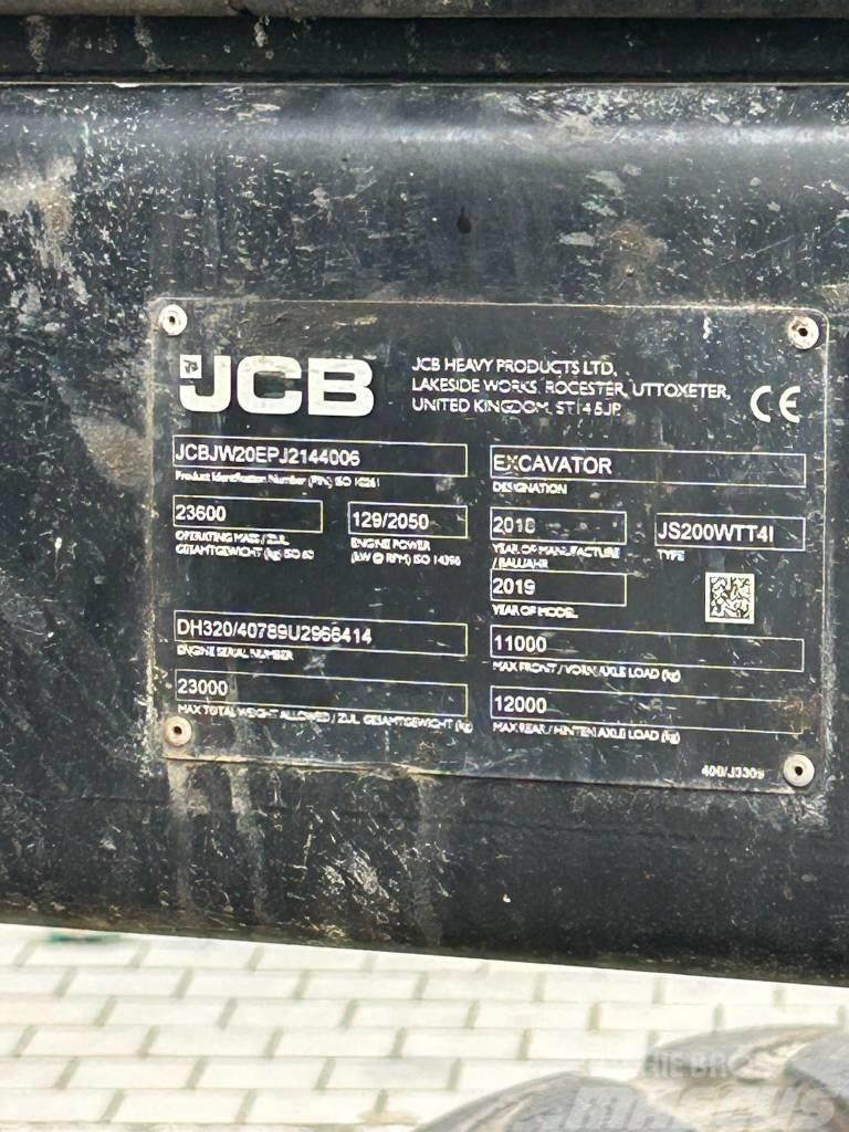 JCB JS 200 W Kolesové rýpadlá