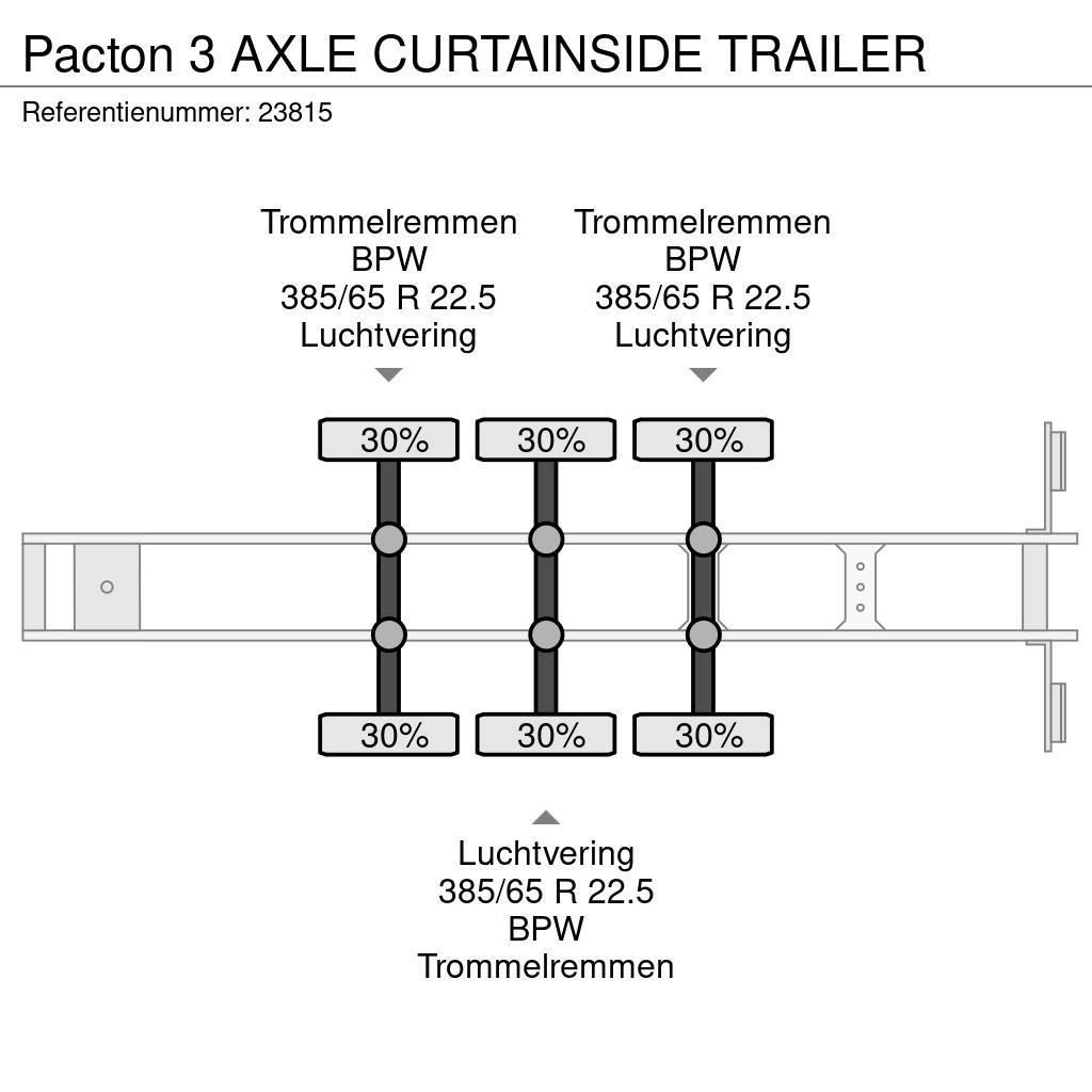 Pacton 3 AXLE CURTAINSIDE TRAILER Plachtové návesy