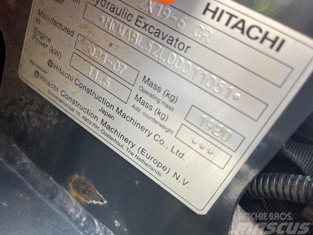 Hitachi Zx 19-6 Mini rýpadlá < 7t