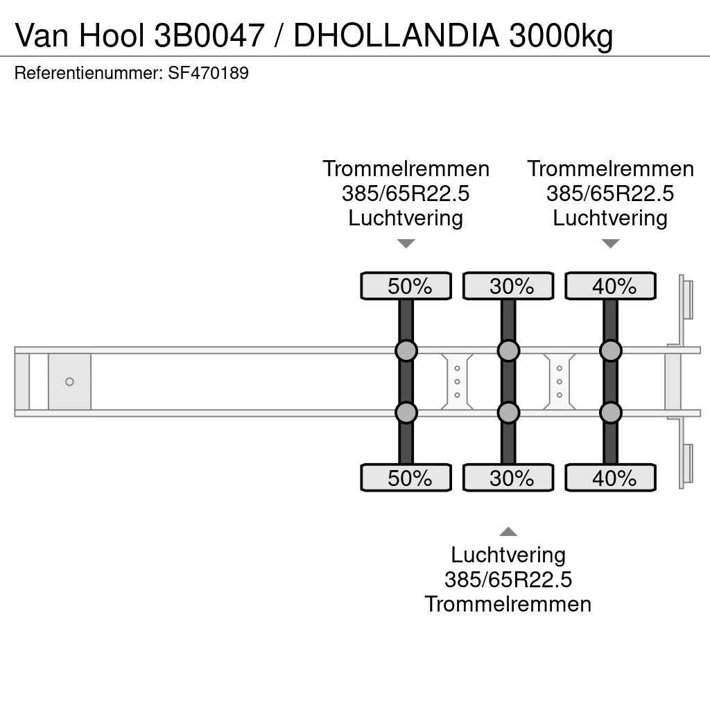 Van Hool 3B0047 / DHOLLANDIA 3000kg Skriňové návesy