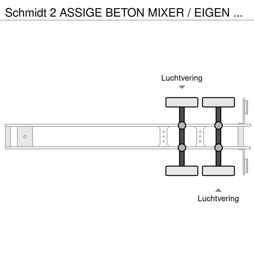 Schmidt 2 ASSIGE BETON MIXER / EIGEN MOTOR / 6 CYL DEUTZ / Ostatné návesy