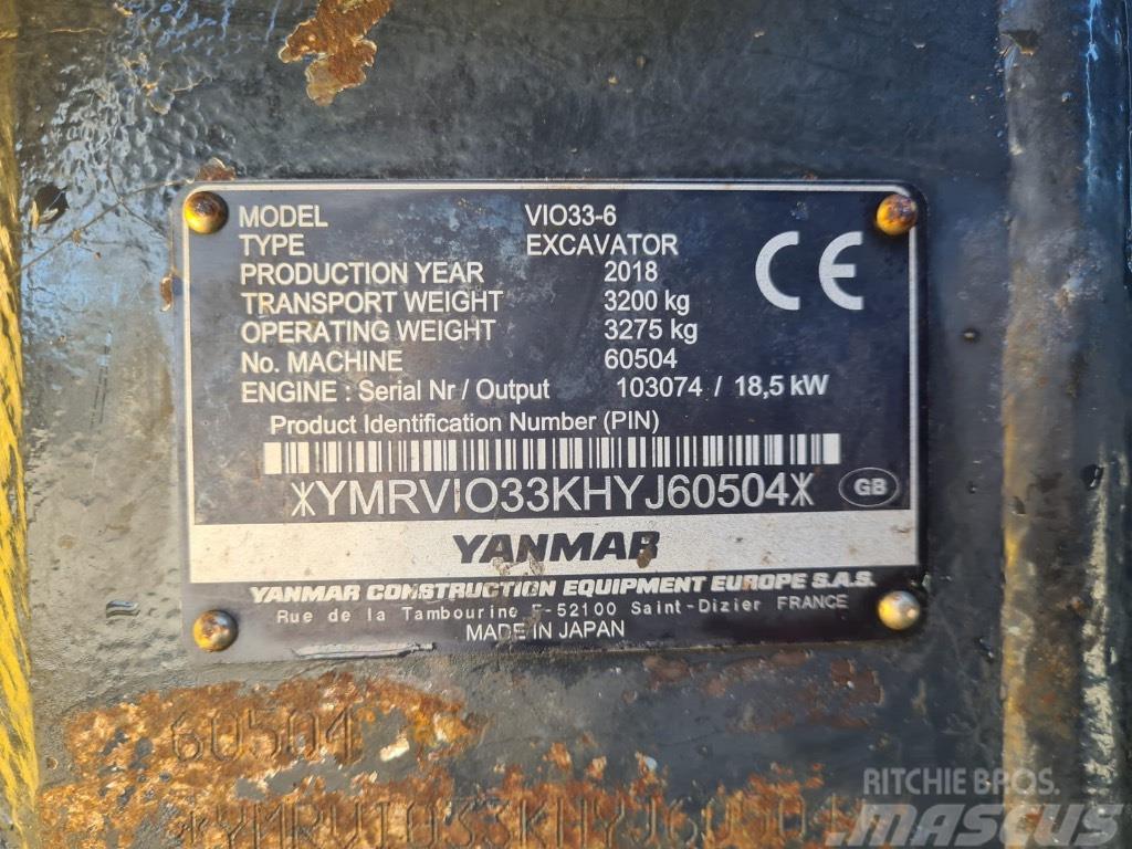 Yanmar VIO33-6 Mini rýpadlá < 7t