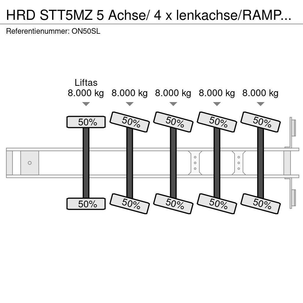 HRD STT5MZ 5 Achse/ 4 x lenkachse/RAMPEN/EXTENDABLE!! Podvalníkové návesy