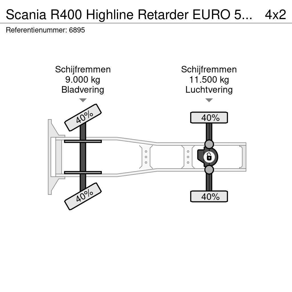 Scania R400 Highline Retarder EURO 5 NL Truck Ťahače