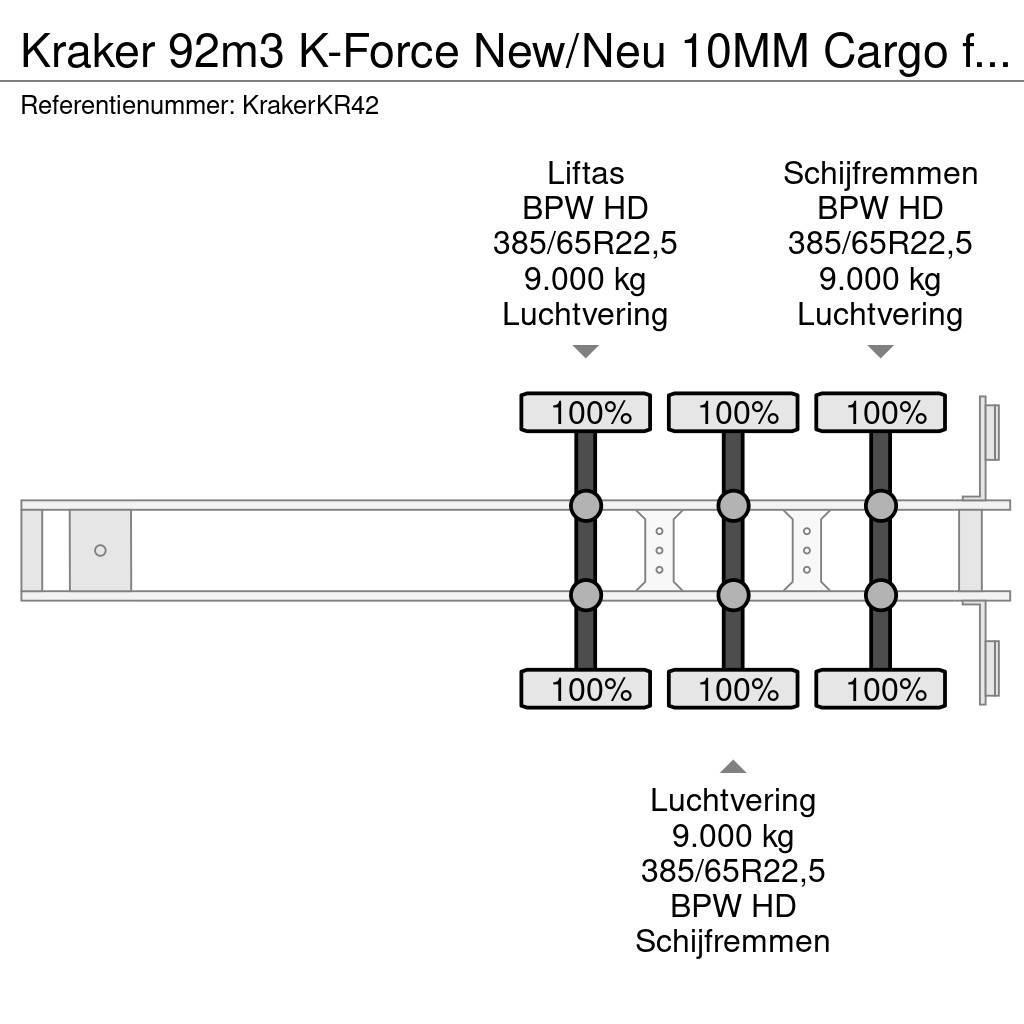 Kraker 92m3 K-Force New/Neu 10MM Cargo floor Liftas Alumi Návesy s pohyblivou podlahou