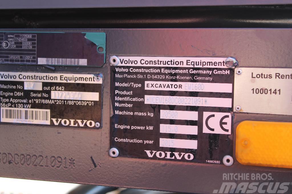 Volvo EW 160 D / Novatron 3D, Kärry, Uudet renkaat, YM! Kolesové rýpadlá
