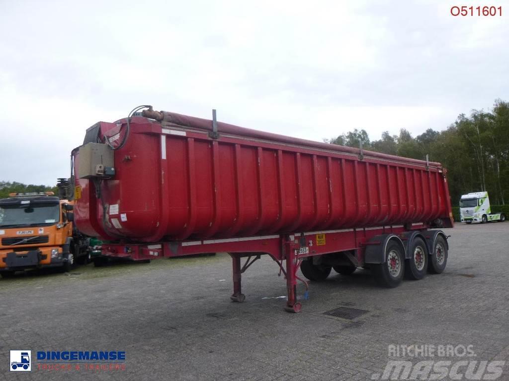 Fruehauf Tipper trailer alu 34.6 m3 + tarpaulin Sklápacie návesy