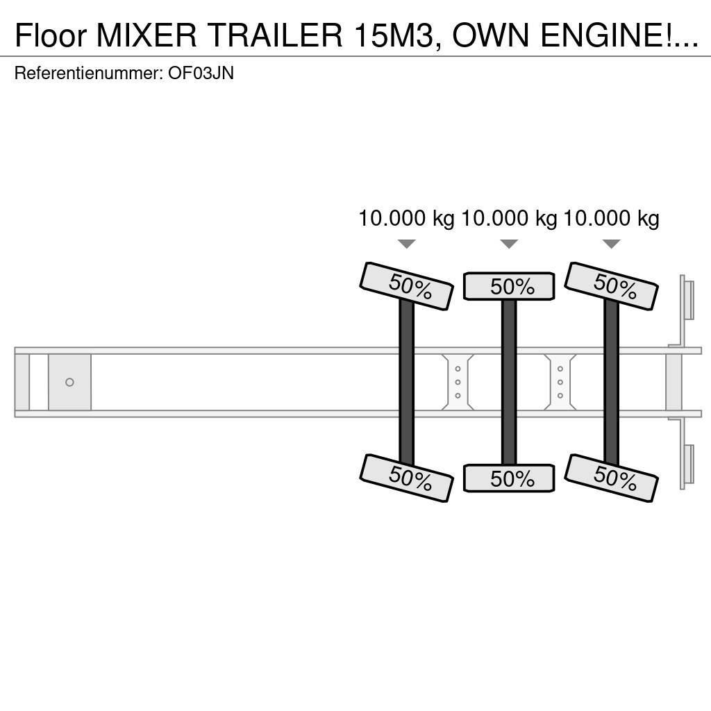 Floor MIXER TRAILER 15M3, OWN ENGINE!!NL MOGELIJK!! Ostatné návesy