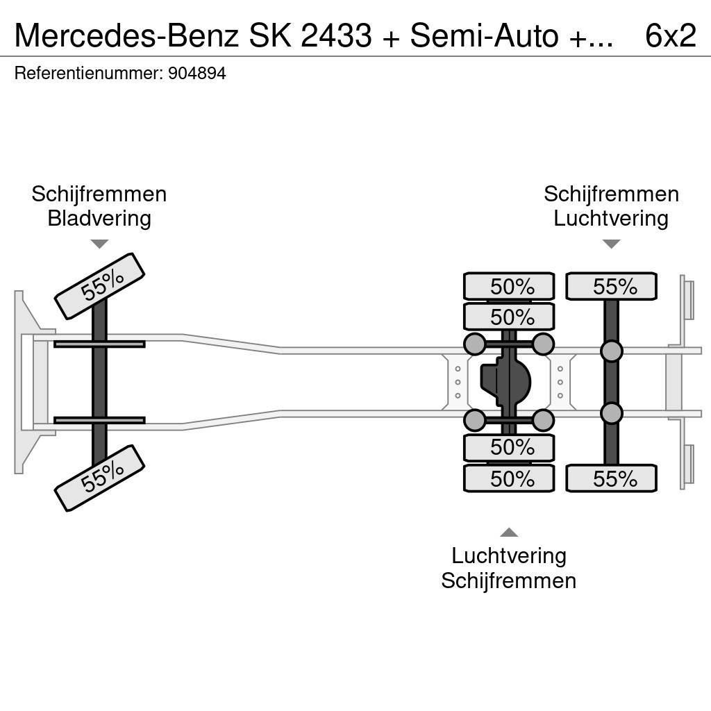 Mercedes-Benz SK 2433 + Semi-Auto + PTO + Serie 14 Crane + 3 ped Univerzálne terénne žeriavy