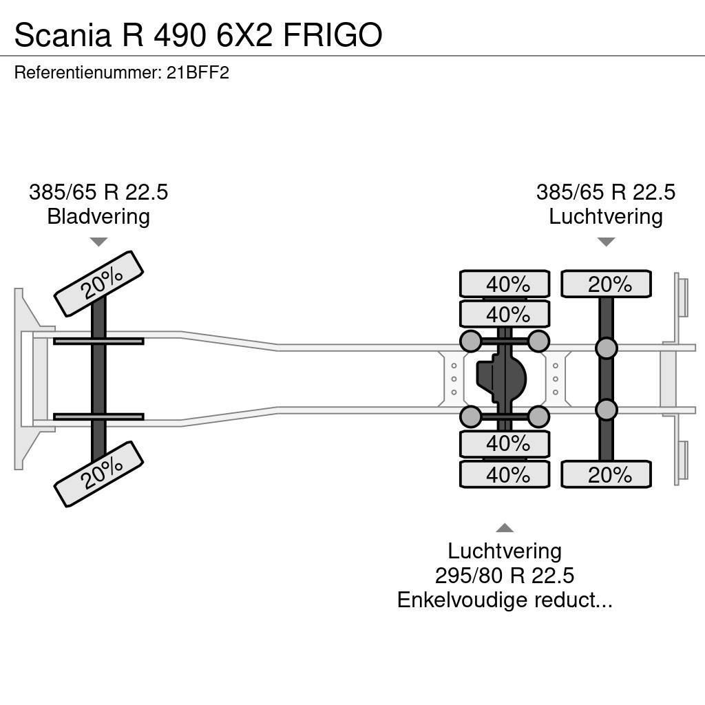 Scania R 490 6X2 FRIGO Chladiarenské nákladné vozidlá