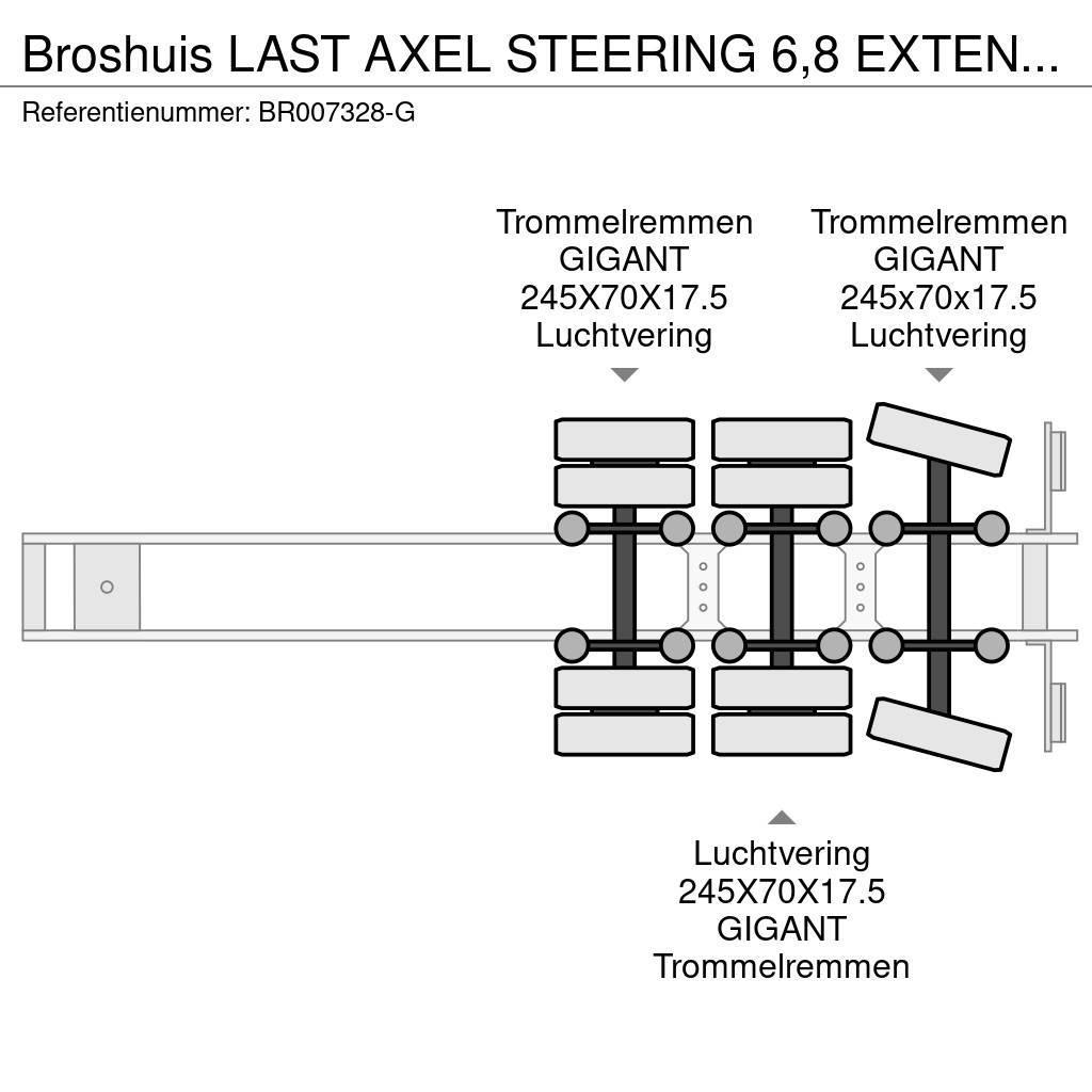 Broshuis LAST AXEL STEERING 6,8 EXTENDABLE Podvalníkové návesy