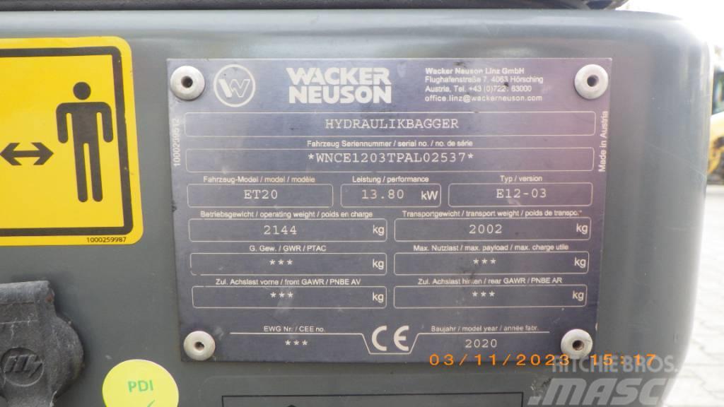 Wacker Neuson ET 20 Pásové rýpadlá