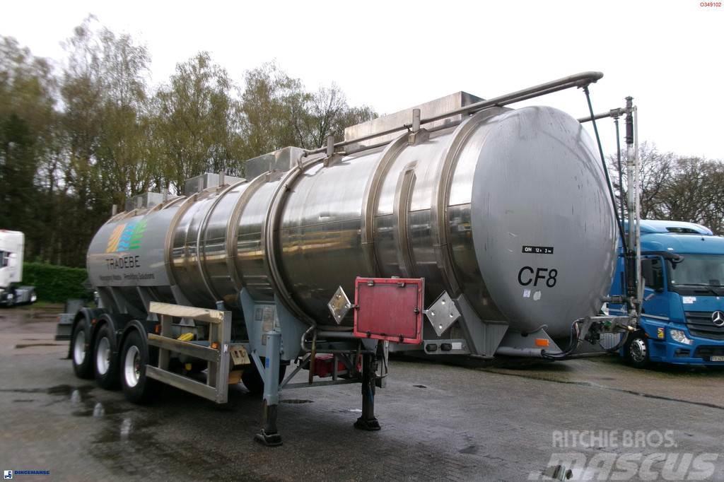  Clayton Chemical tank inox 30 m3 / 1 comp Cisternové návesy