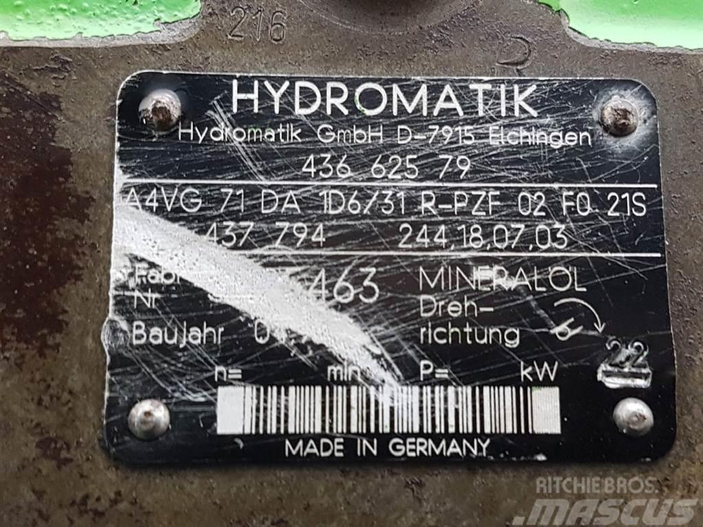 Hydromatik A4VG71DA1D6/31R - Drive pump/Fahrpumpe/Rijpomp Hydraulika