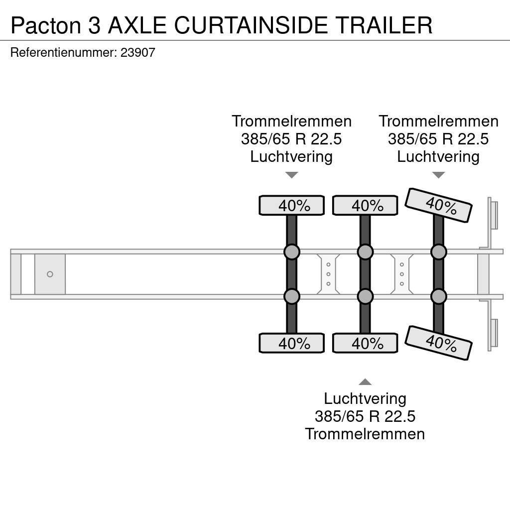 Pacton 3 AXLE CURTAINSIDE TRAILER Plachtové návesy