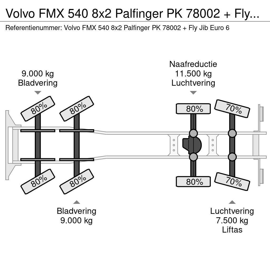 Volvo FMX 540 8x2 Palfinger PK 78002 + Fly Jib Euro 6 Univerzálne terénne žeriavy