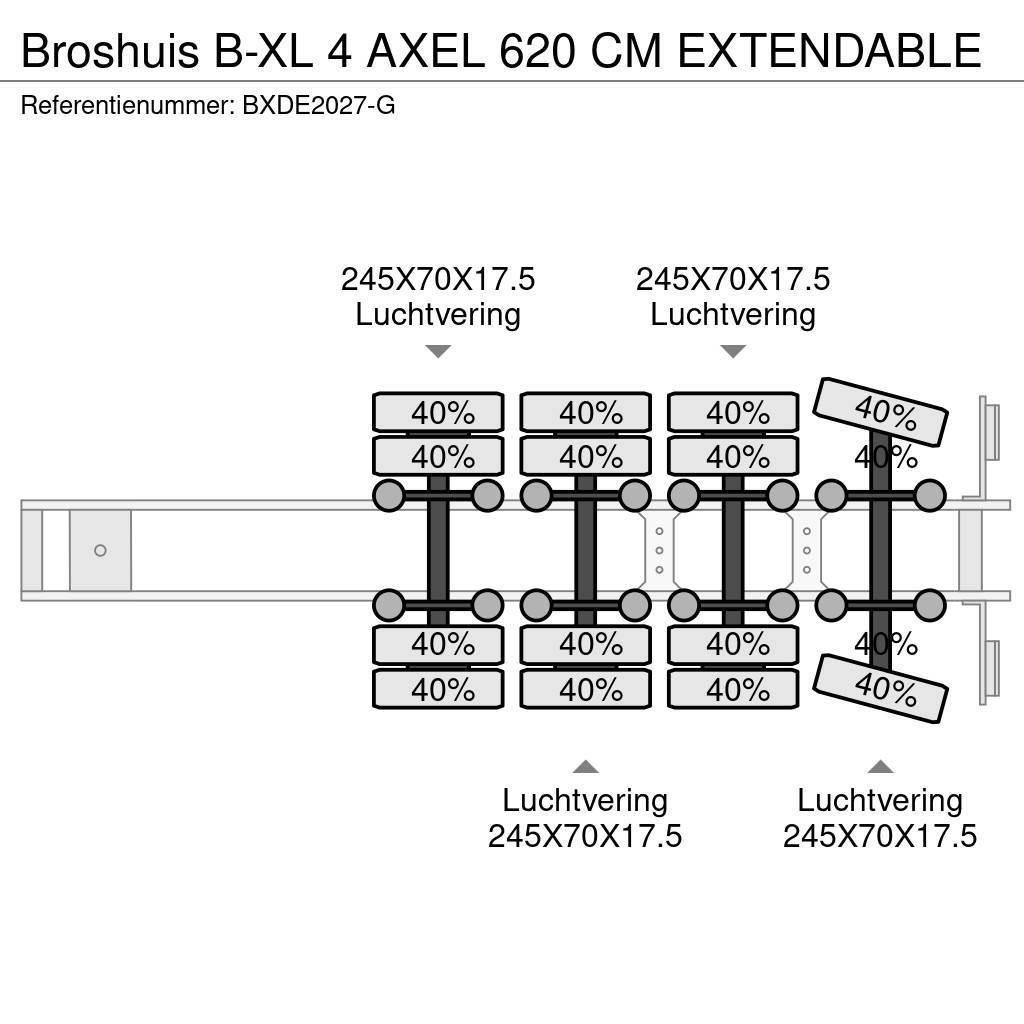 Broshuis B-XL 4 AXEL 620 CM EXTENDABLE Podvalníkové návesy