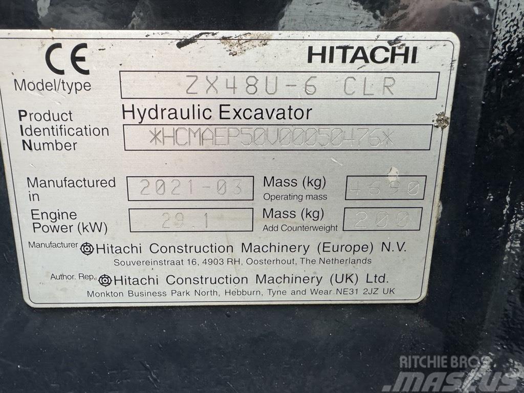 Hitachi ZX 48 U-6 Mini rýpadlá < 7t