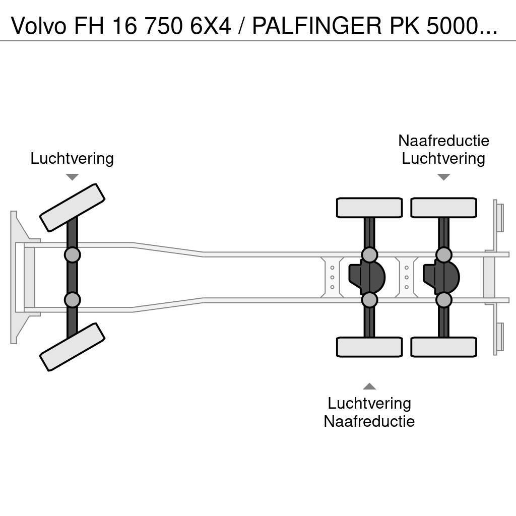Volvo FH 16 750 6X4 / PALFINGER PK 50002 KRAAN / 50 T/M Univerzálne terénne žeriavy