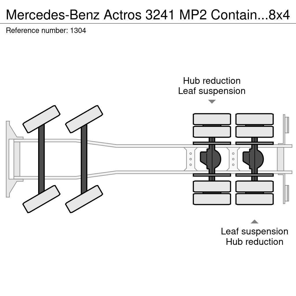 Mercedes-Benz Actros 3241 MP2 Container Hook 8x4 V6 EPS 3 Pedals Hákový nosič kontajnerov