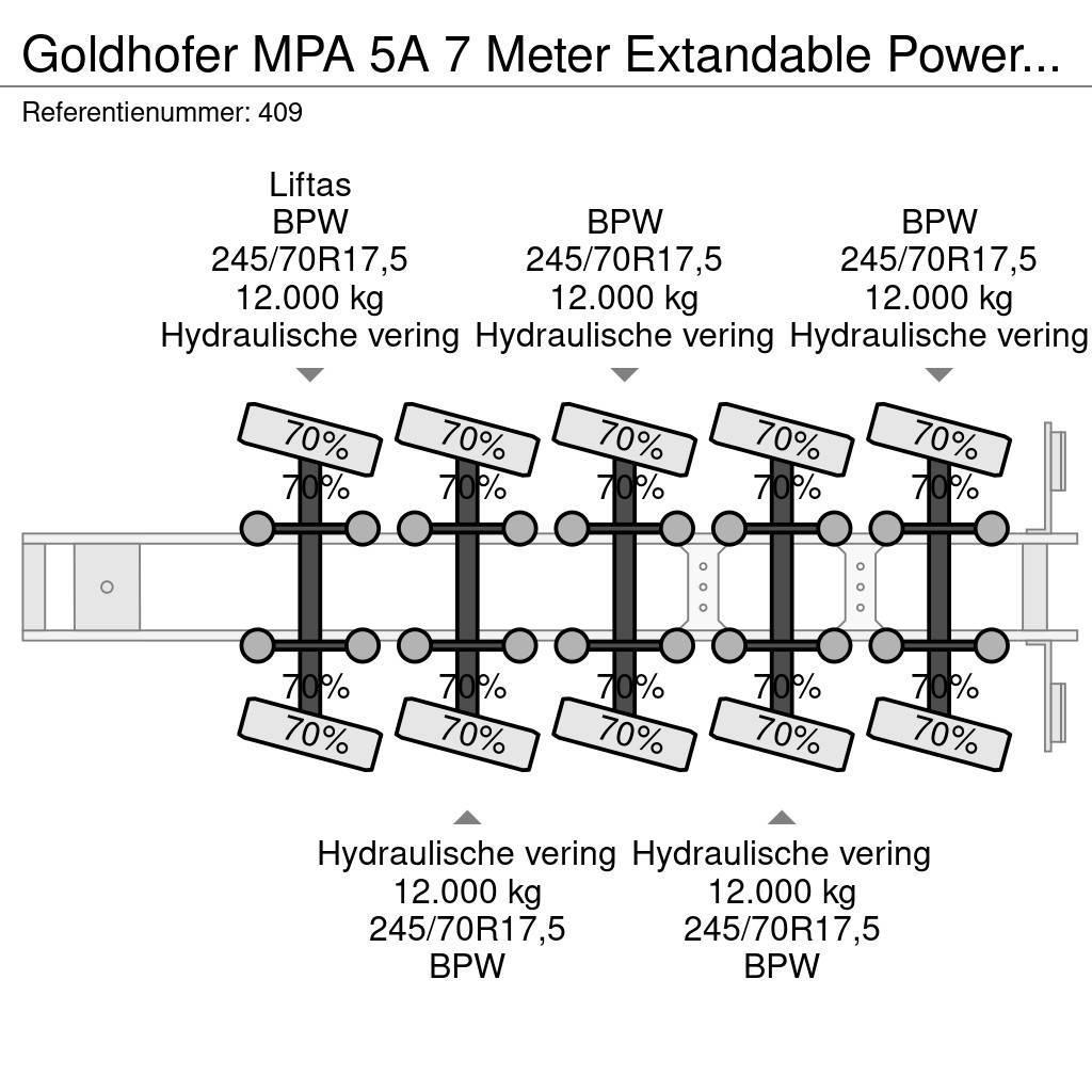 Goldhofer MPA 5A 7 Meter Extandable Powersteering Liftaxle 1 Podvalníkové návesy