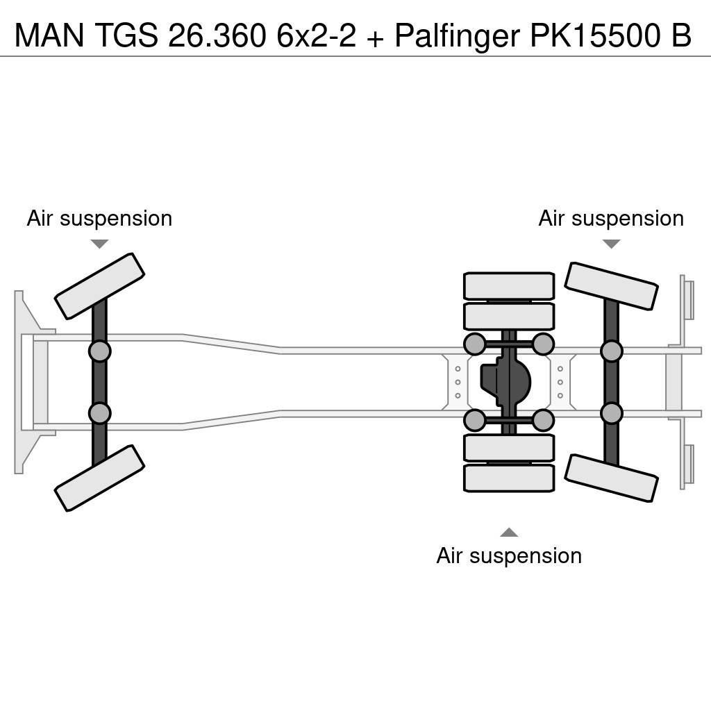 MAN TGS 26.360 6x2-2 + Palfinger PK15500 B Univerzálne terénne žeriavy