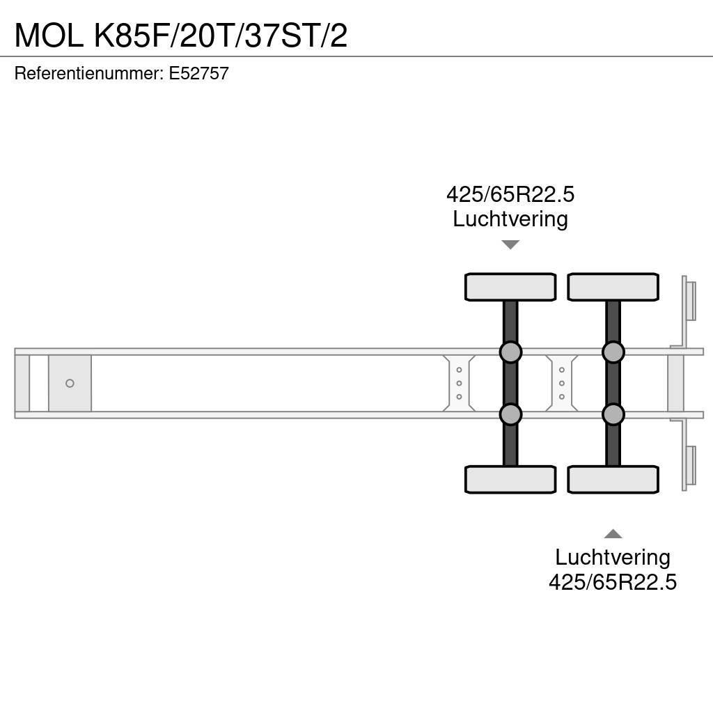 MOL K85F/20T/37ST/2 Sklápacie návesy