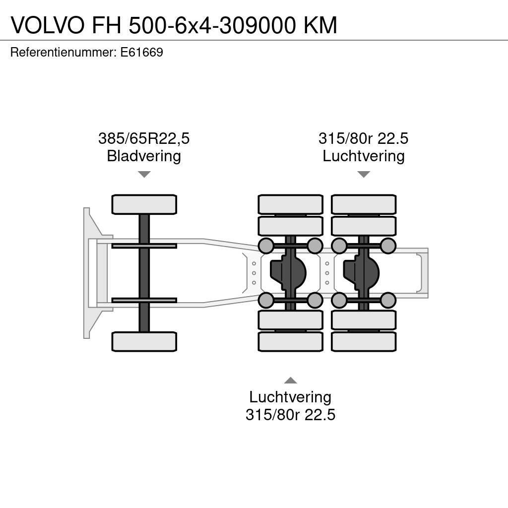 Volvo FH 500-6x4-309000 KM Ťahače