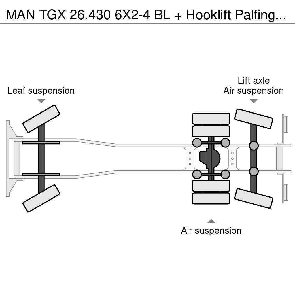 MAN TGX 26.430 6X2-4 BL + Hooklift Palfinger (PHT20SLD Hákový nosič kontajnerov