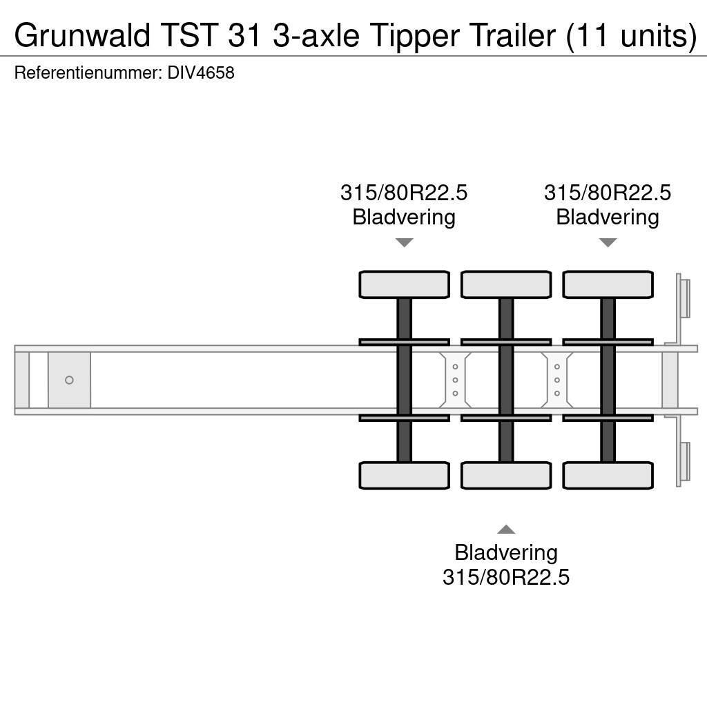 Grunwald TST 31 3-axle Tipper Trailer (11 units) Sklápacie návesy