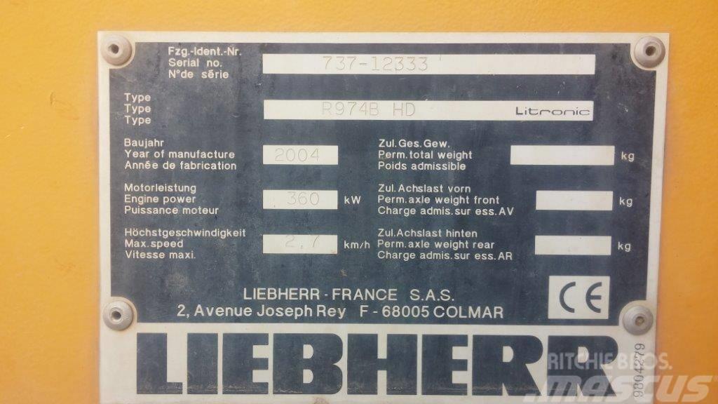 Liebherr R 974 B HD Pásové rýpadlá