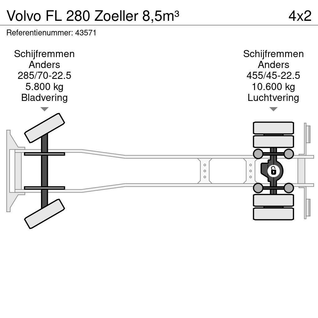 Volvo FL 280 Zoeller 8,5m³ Smetiarske vozidlá