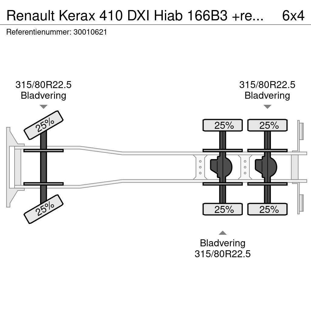 Renault Kerax 410 DXI Hiab 166B3 +remote Autožeriavy, hydraulické ruky