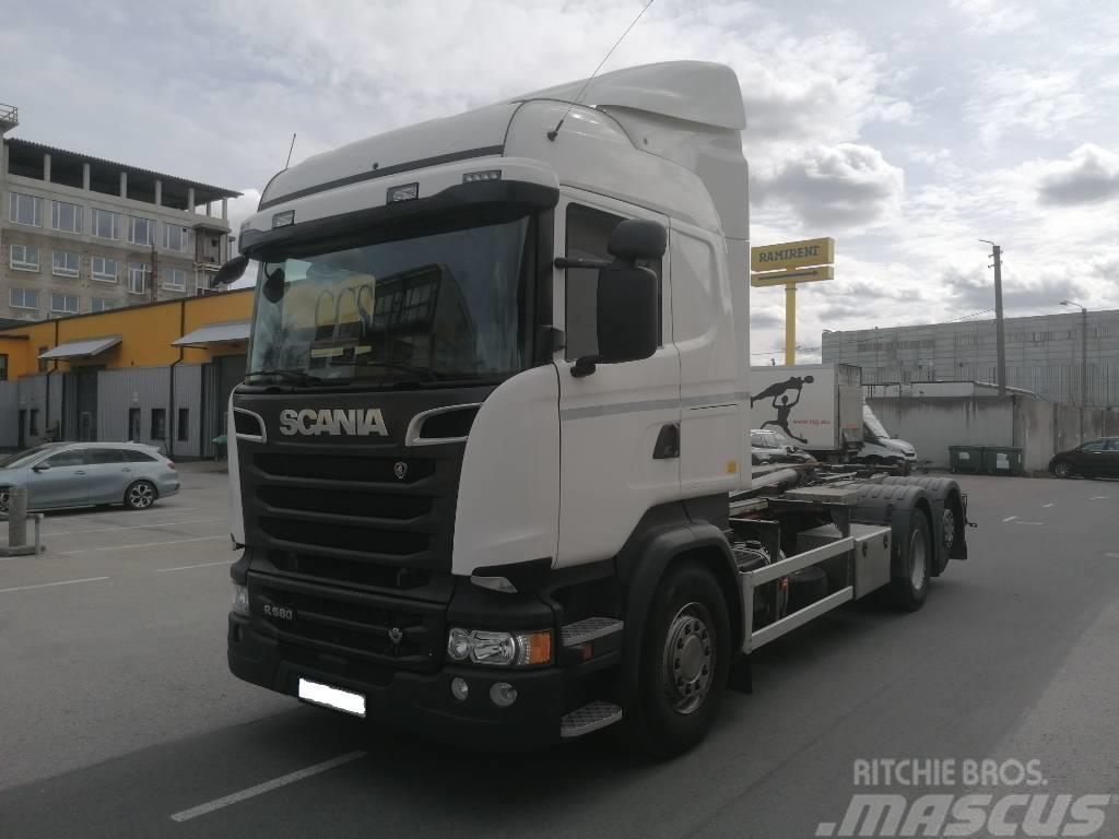 Scania R580 V8 AJK HYDROLIFT, HL20-6180 Hákový nosič kontajnerov